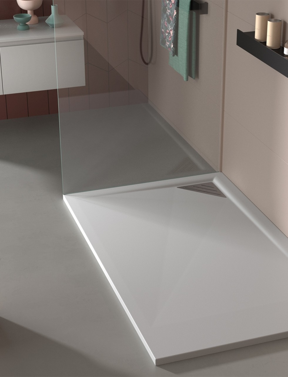 Stone Mio - Mineralguss Duschplatte